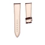 Thin Cane-Grain Alligator Leather Watch Strap For Piaget Black Tie Emperador G0A32120, Back View