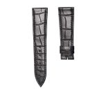 Thin Black Cane-Grain Alligator Leather Watch Strap For Piaget Black Tie Emperador G0A32120
