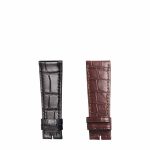 Thin Cane-Grain Alligator Leather Watch Strap For Piaget Black Tie Emperador G0A32120, Multi Color Display