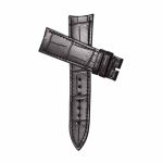 Curved End Cane-Grain Alligator Leather Watch Strap For Piaget Black Tie G0A37112,Cross Display