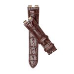 Piaget Polo G0A31159 G0A32040 Alligator Leather Watch Strap Brown Cross View Display