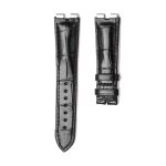 Piaget Polo G0A31159 G0A32040 Alligator Leather Watch Strap Black Front