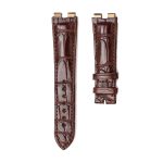 Piaget Polo G0A31159 G0A32040 Alligator Leather Watch Strap Brown Front