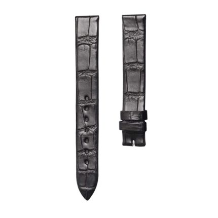 Black Cane Grain Alligator Leather Watch Strap For Piaget Possession G0A35084