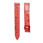 Gloss Red Cane Grain Calf Leather Watch Strap For Piaget Possession G0A35084