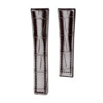 Tag Heuer Carrera WAR5011.FC6291 WAS2140.FC8176 Alligator Leather Watch Strap Dark Brown Thickness 3mm Arc End Front