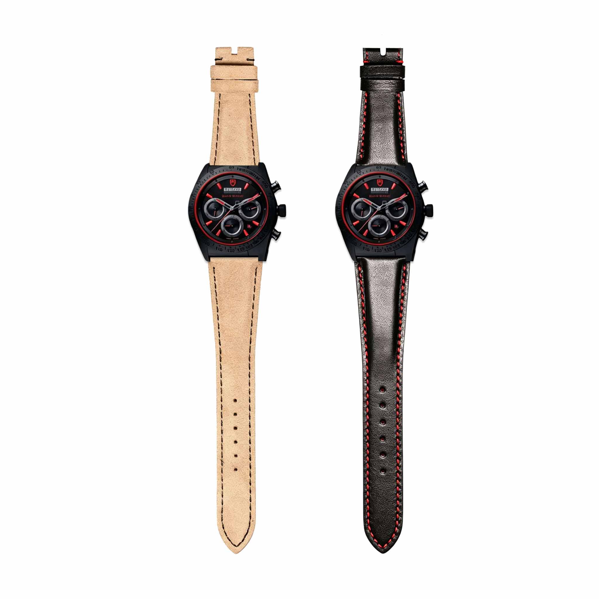 Leather Watch Straps Matching Display With Tudor Fastrider Watch
