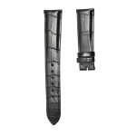 Cane Grain Alligator Leather Watch Strap Black For Tudor Glamour M56000-0006