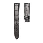 Cane Grain Calf Leather Watch Strap Black For Tudor Glamour M56000-0006