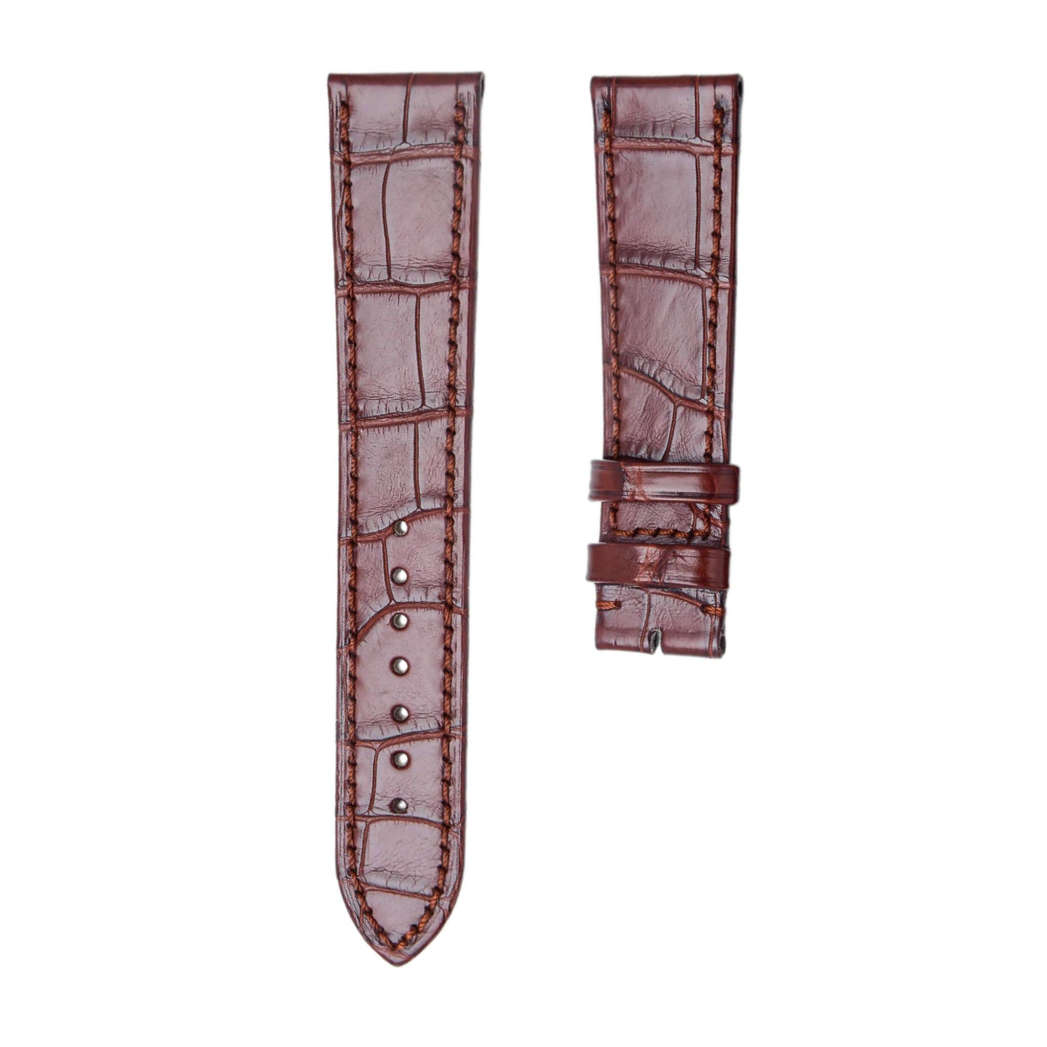 vacheron-85180-81180-alligator-leather-watch-strap-patrimony-brown Multi-Color Circular Grain Genuine Alligator Leather Watch Strap For Vacheron Constantin Patrimony 85180 81180, Available in Black, Brown & Dark Brown