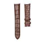 Double-Sided Brown Curved Tip Genuine Circular Grain Alligator Leather Watch Strap For Vacheron Constantin Patrimony 82172 85180 87172