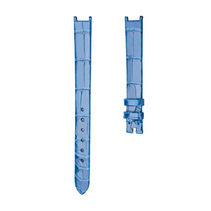 Van Cleef & Arpels Sweet Alhambra VCARO21600 Alligator Leather Watch Strap Blue Front