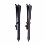 Black Alligator Leather Watch Strap Side View For Zenith Elite 01.C493