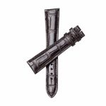 Brown Alligator Leather Watch Strap Cross Front View For Zenith Elite 01.C493