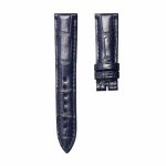 Glossy Navy Blue Cane-Grain Alligator Leather Watch Strap For Franck Muller Cintree Curvex 6850 S6 GG