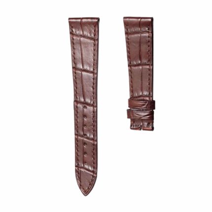 Brown Red Thin Cane-Grain Alligator Leather Watch Strap For Franck Muller Color Dreams 7851 SC COL DR