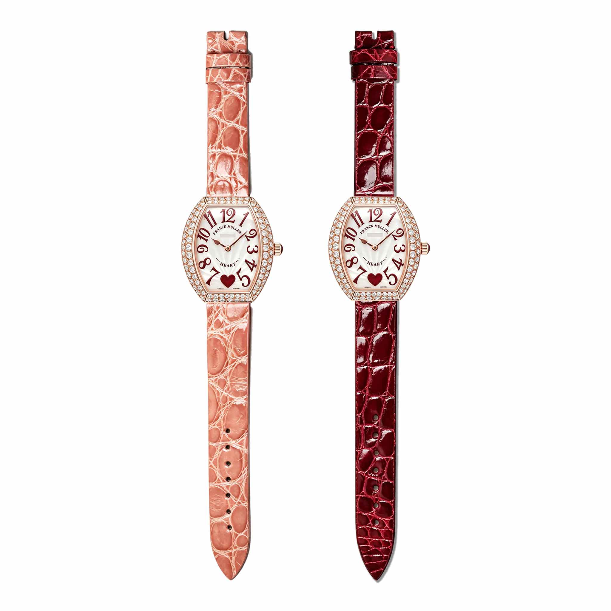 Alligator Leather Watch Strap Matching Franck Muller Heart 5002 M QZ Watch