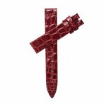 Glossy Alligator Leather Watch Strap Slant View For Franck Muller Heart Series