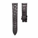 Black round grain alligator leather watch strap for Franck Muller Ladies' Collection 952 QZ D CD