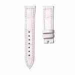 White cane grain alligator leather watch strap for Franck Muller Ladies' Collection 952 QZ D CD