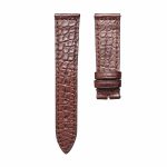 Brown‑red round grain alligator leather watch strap for Franck Muller Long Island 952 QZ D