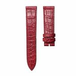 Matte jujube red round grain alligator leather watch strap for Franck Muller Long Island 952 QZ D