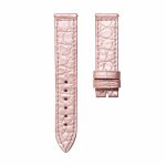 Pearl pink round grain alligator leather watch strap for Franck Muller Long Island 952 QZ D