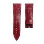 Burgundy Alligator Leather Watch Strap For Franck Muller Master Square 6002 M QZ V