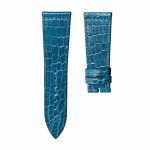 Navy Round-Grain Alligator Leather Watch Strap For Franck Muller Master Square 6002 M QZ V