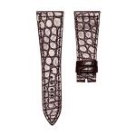 Dark Brown Round-Grain Alligator Leather Watch Strap For Franck Muller Master Square 6002 M QZ V D CD