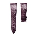 Glossy Dark Purple Round-Grain Alligator Leather Watch Strap For Franck Muller Master Square 6002 M QZ V D CD