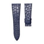 Matte Blue Round-Grain Alligator Leather Watch Strap For Franck Muller Master Square 6002 M QZ V D CD