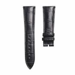 Black cane grain alligator leather watch strap for Franck Muller Men's Collection 8880 CC AT