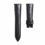 Black round grain alligator leather watch strap for Franck Muller Men's Collection 8880 CC AT