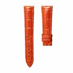 Glossy orange cane grain american alligator leather watch strap for Franck Muller Men's Collection 8880 CC AT