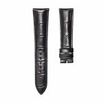Black cane grain thick calf leather watch strap for Franck Muller Men's Collection 8880 CC AT
