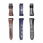 Group view of alligator leather watch straps for Franck Muller Men's Collection V45 SC DT YACHTIN