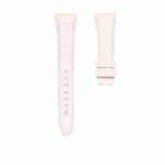White cane grain alligator leather watch strap with original fluororubber base for Franck Muller Men's Collection V45 SC DT YACHTIN