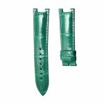 Glossy Green Cane-Grain Alligator Leather Watch Strap For Franck Muller Ronde 3900 QZ R D2