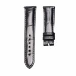 Black cane‑grain alligator leather watch strap for Glashutte Original Lady Serenade 1‑39‑22‑09‑06‑04