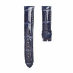 Gloss navy‑blue cane‑grain alligator leather watch strap for Glashutte Original Lady Serenade 1‑39‑22‑09‑06‑04