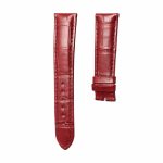 Matte bright‑red cane‑grain alligator leather watch strap for Glashutte Original Lady Serenade 1‑39‑22‑09‑06‑04