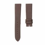 Brown checkered‑grain silk watch strap for Glashutte Original Lady Serenade 1‑39‑22‑09‑06‑04