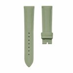 Matcha‑green checkered‑grain silk watch strap for Glashutte Original Lady Serenade 1‑39‑22‑09‑06‑04