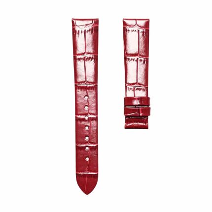Front flat view of replacement watch strap compatible with Glashutte Original Pavonina 1‑03‑02‑05‑12‑30