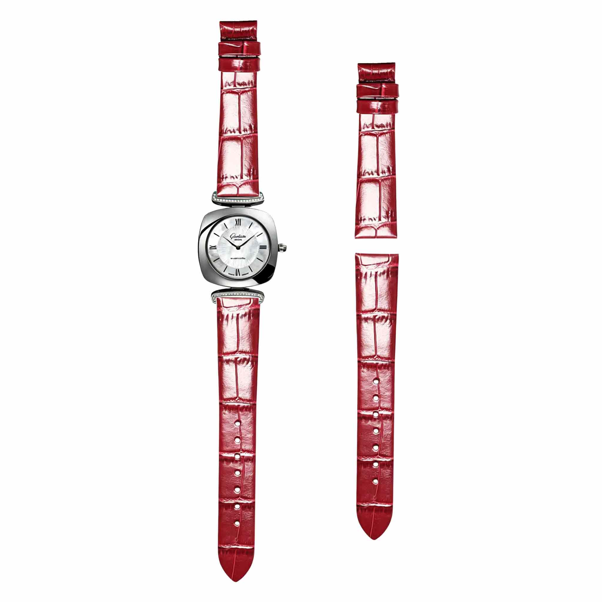 Watch display for Glashutte Original Pavonina 1‑03‑02‑05‑12‑30 compatible watch strap
