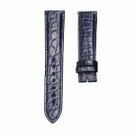 Dark Blue round grain alligator leather watch strap for Glashutte Original Senator 1‑39‑59‑01‑02‑04