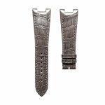 Grey cane grain alligator leather watch strap for Glashutte Original Vintage 1‑37‑02‑09‑02‑62
