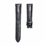 Black cane‑grain alligator leather watch strap for Glashutte Original Vintage 1‑39‑52‑04‑02‑04