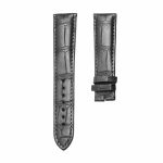 Dark‑grey cane‑grain alligator leather watch strap for Glashutte Original Vintage 1‑39‑52‑04‑02‑04